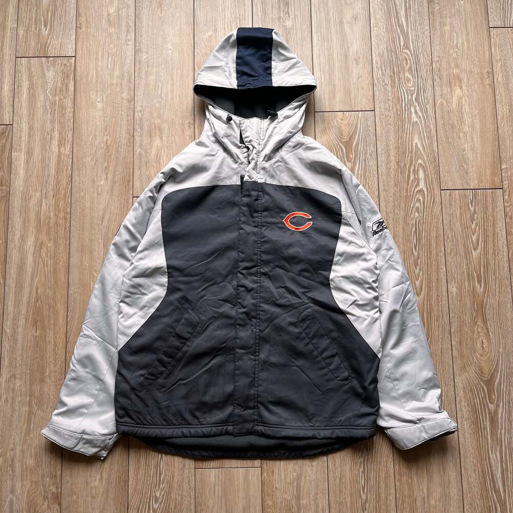 Reebok NFL Team Apparel Chicago Bears Hooded Fleece Jacket Size M
